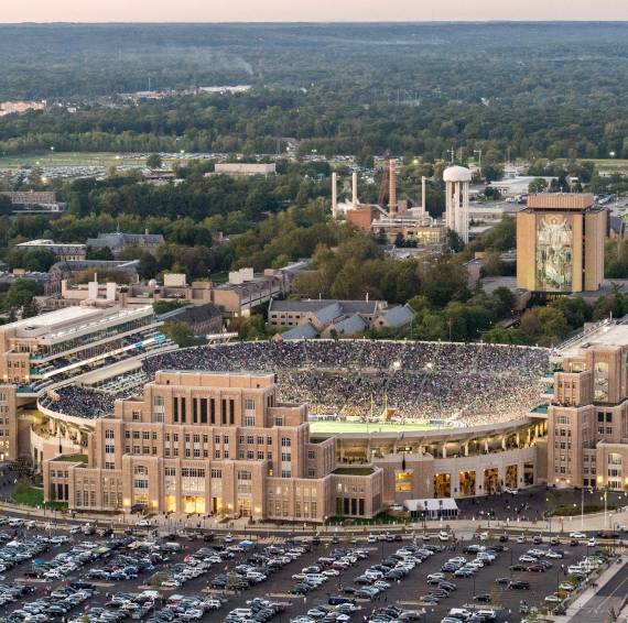 Aerial view of stadium